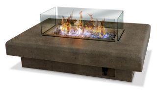 Palazetto 60 in. Gas Fire Table   Antique Bronze   Fire Pits