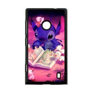 Cute Fashion Lilo & Stitch Nokia Lumia 520 Case Cover Quotes Ohana means family,family means nobody gets left behind,or forgotten: Cell Phones & Accessories
