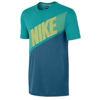 Nike Blindside Color Block T Shirt   Mens   Casual   Clothing   Turbo Green/New Slate/Atomic Mango