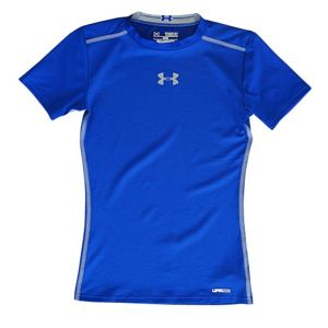 Under Armour Heatgear Sonic Fitted S/S T Shirt   Boys Grade School   Training   Clothing   Royal/Steel