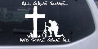 All Gave SomeAnd Some Gave All Military Car Window Wall Laptop Decal Sticker    White 6in X 7.2in: Automotive