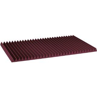 Auralex Studiofoam Wedges 2 Inches Thick and 2 Feet by 4 Feet Acoustic Absorption Panels, Burgundy (12 Panels): Musical Instruments