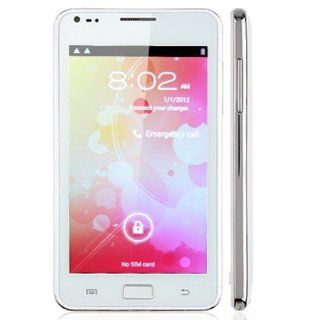 New 5.08"Unlock Android N9000 Smart cell phone 4.0 MTK6575 Dual Sim Color White: Cell Phones & Accessories