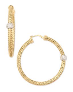 18k Yellow Gold Mini Primavera Hoop Earrings   Roberto Coin   Yellow (18k )