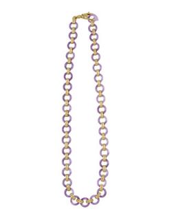 18k Lavender Jade Link Necklace   Lagos   Lavender (18k )