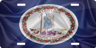 Rikki KnightTM Virginia State Flag License Plate Automotive