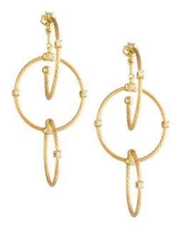 18k Yellow Gold Diamond Link Earrings, 41mm   Paul Morelli   Yellow (18k ,41mm )