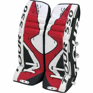 Tour TR 550 Senior Hockey Goalie Pads   Size: 30 Inches, Red/black/white