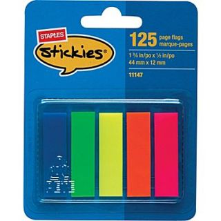 Stickies™ 1/2 in Page Flags, 125 Flags/Pack