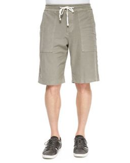 Mens Twill Cargo Shorts, Olive   James Perse   Olive (1)