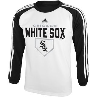 adidas Youth Chicago White Sox Out Field Long Sleeve T Shirt   Size: Small