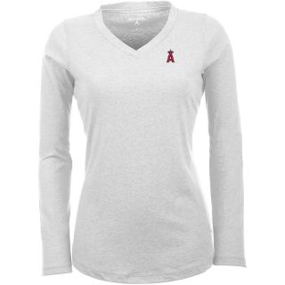 Antigua Anaheim Angels Womens Flip Long Sleeve V neck T Shirt   Size: Large,