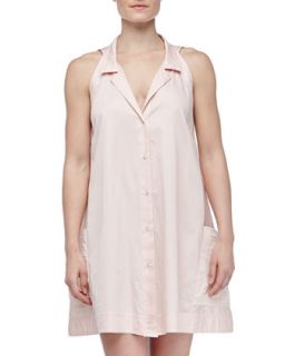 Womens Button Front Batiste Sleepshirt, Bisque   Donna Karan   Bisque (X SMALL)