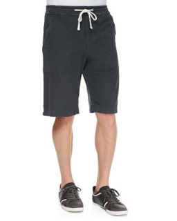 Mens Twill Cargo Shorts, Charcoal   James Perse   Charcoal (1)