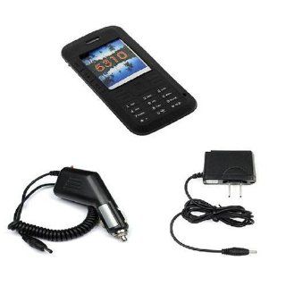 Durable Flexible Soft Black Silicone Skin Case + Car Charger + Home Travel Charger for Nokia 5310 Xpressmusic Cell Phone: Cell Phones & Accessories