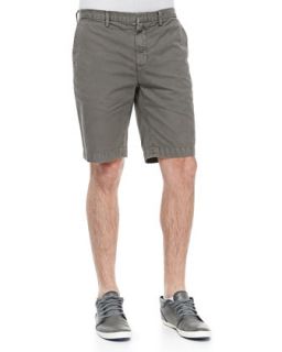 Mens Cotton Twill Shorts, Taupe   Vince   Taupe (34)