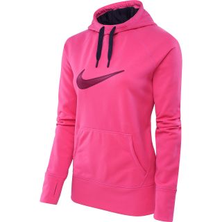 NIKE Womens Swoosh Out All Time Pullover Hoodie   Size: Medium, Hyper