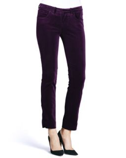 Womens Slim Velvet Ankle Pants   Victoria Beckham Denim   Purple (29)