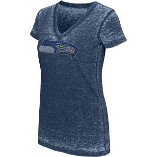 Touch By Alyssa Milano Womens Seattle Seahawks Fade Route Short Sleeve T Shirt