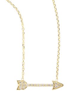 14k Yellow Gold Diamond Arrow Pendant Necklace   KC Designs   Gold (14k )