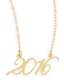 22k Gold Plated Year 2016 Necklace   Brevity   Gold