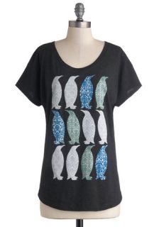 Pitter Patterned Penguins Tee  Mod Retro Vintage T Shirts