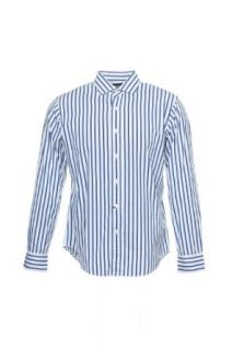 Polo by Ralph Lauren Men's Blue Vertical Striped Button Down Shirt at  Mens Clothing store: