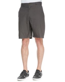 Mens Gibson Flat Front Paper Shorts, Charcoal   WRK   Charcoal (36)