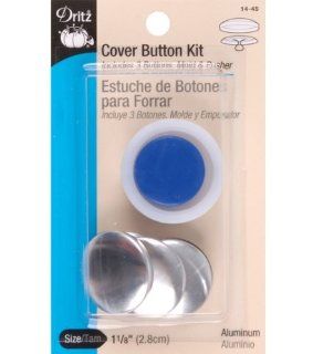 Dritz Aluminum Cover Button Kit Size 45 1 1/8 inch