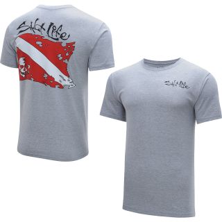 SALT LIFE Mens Dive Flag Short Sleeve T Shirt   Size: 2xl, Athletic Heather