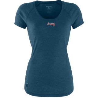 Antigua Atlanta Braves Womens Pep Shirt   Size: Large, Navy/heather (ANT BRAVE