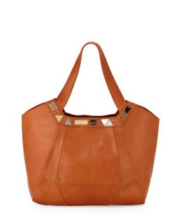 Iron Horse Studded Leather Tote Bag, Whiskey   Foley + Corinna