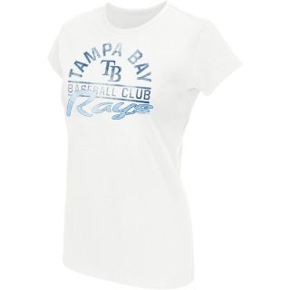 G III Womens Tampa Bay Rays Slub Short Sleeve T Shirt   Size: Xl, White