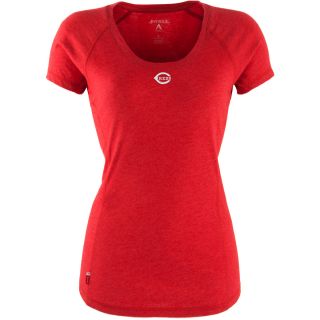 Antigua Cincinnati Reds Womens Pep Shirt   Size Large, Dk Red/heather (ANT