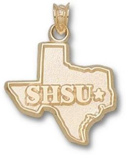 Sam Houston State Bearkats "SHSU Texas State Map" Pendant   14KT Gold Jewelry: Clothing