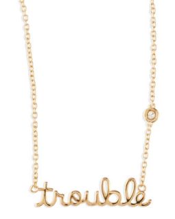 Trouble Bezel Diamond Necklace   SHY by Sydney Evan   Gold