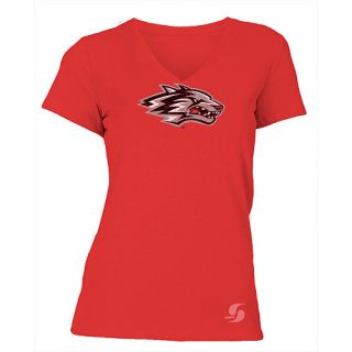 SOFFE Womens New Mexico Lobos No Sweat V Neck Short Sleeve T Shirt   Size: