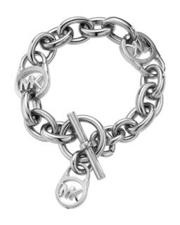 Logo Lock Charm Bracelet, Silver   Michael Kors   Silver (ONE SIZE)