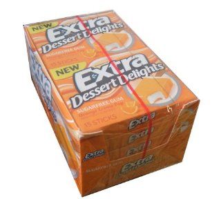 Wrigleys Extra Sugar Free Gum   Dessert Delights Orange Cream Pop (case of 10) : Chewing Gum : Grocery & Gourmet Food