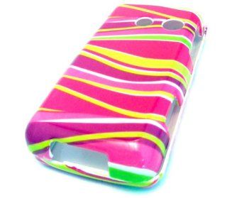 LG 511c Straight Talk Pink Zebra Yellow Swirls Design HARD CASE SKIN COVER PROTECTOR: Cell Phones & Accessories