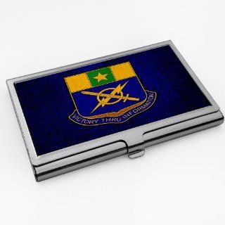 Business Card Holder with U.S. Army 302nd Information Ops (302nd IOC) insignia : Office Products