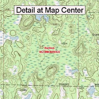 USGS Topographic Quadrangle Map   Backus, Minnesota (Folded/Waterproof) : Outdoor Recreation Topographic Maps : Sports & Outdoors