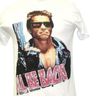 American Classics Men's Terminator I'Ll Be Back T Shirt,Dirty White,Large: Clothing