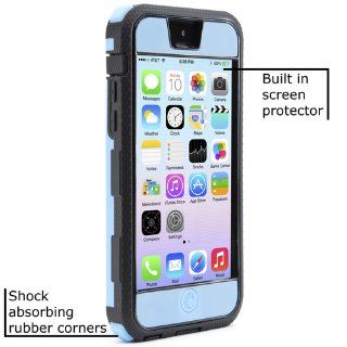 i Blason Armorbox for Apple iPhone 5C Dual Layer Hybrid Protective Case with Built in Screen Protector and Impact Resistant Bumpers (Blue): Cell Phones & Accessories
