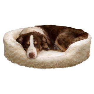PAW Snuggle Round Comfy Fur Pet Bed   Dog Beds