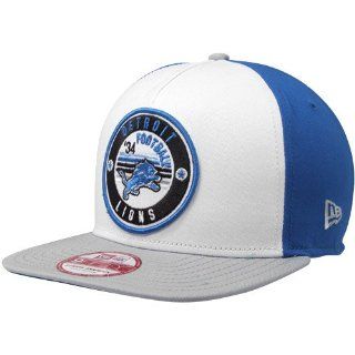 NFL New Era Detroit Lions Retro Circle Snapback Hat   White/Light Blue/Gray  Sports Fan Baseball Caps  Sports & Outdoors