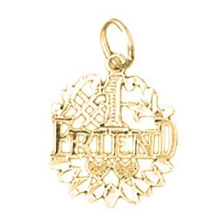 Gold Plated 925 Sterling Silver #1 Friend Pendant: Jewels Obsession: Jewelry