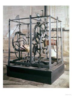 Cathedral Clock Made for the Tower in Salisbury Cathedral, Oldest Known Mechanical Timekeeper Giclee Print Art (12 x 16 in) : Everything Else
