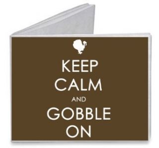 Keep Calm and Gobble On Turkey Thanksgiving   Paper Tyvek Wallet: Clothing