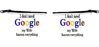 Rikki KnightTM I Don't need Google my Wife knows everything Scuba Foam Coin Purse: Office Products
